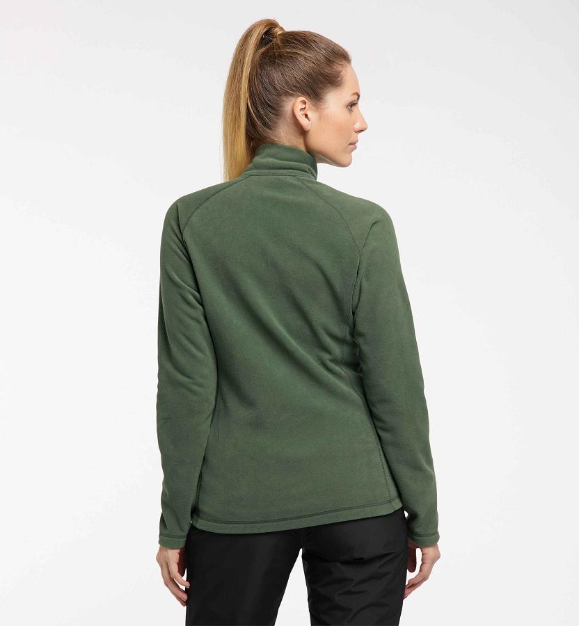 Haglöfs Womens Astro Fleece Dark Green New Zealand 45832RTMU